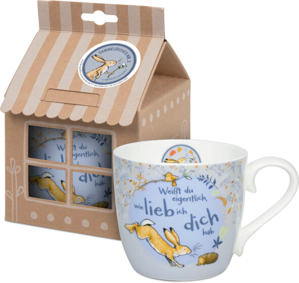 Könitz Becher Rate mal wie lieb ich Dich hab im Geschenkkarton
