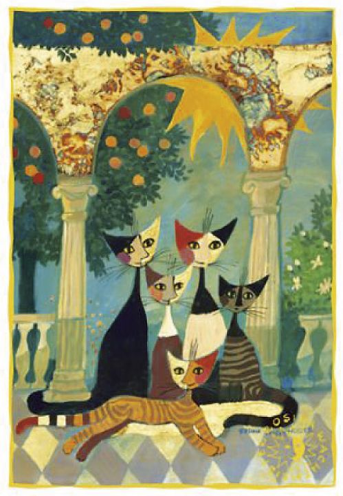 fridolin Kunst Klappkarte Rosina Wachtmeister "Aristogatti" Gutes-aus-Deutschland