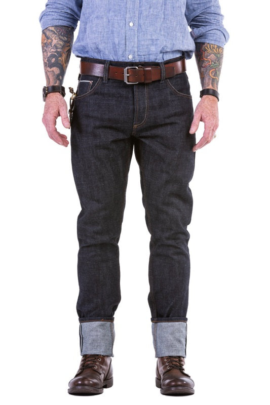 Blaumann Selvage Jeans Karotte 15 oz - size : 30/34 Farbe: blau