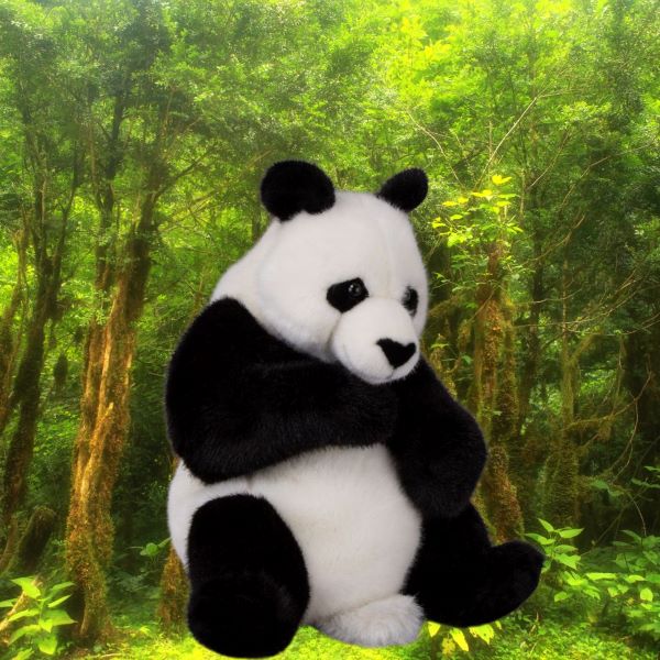 Kösener Plüschtier Panda sitzend 28cm