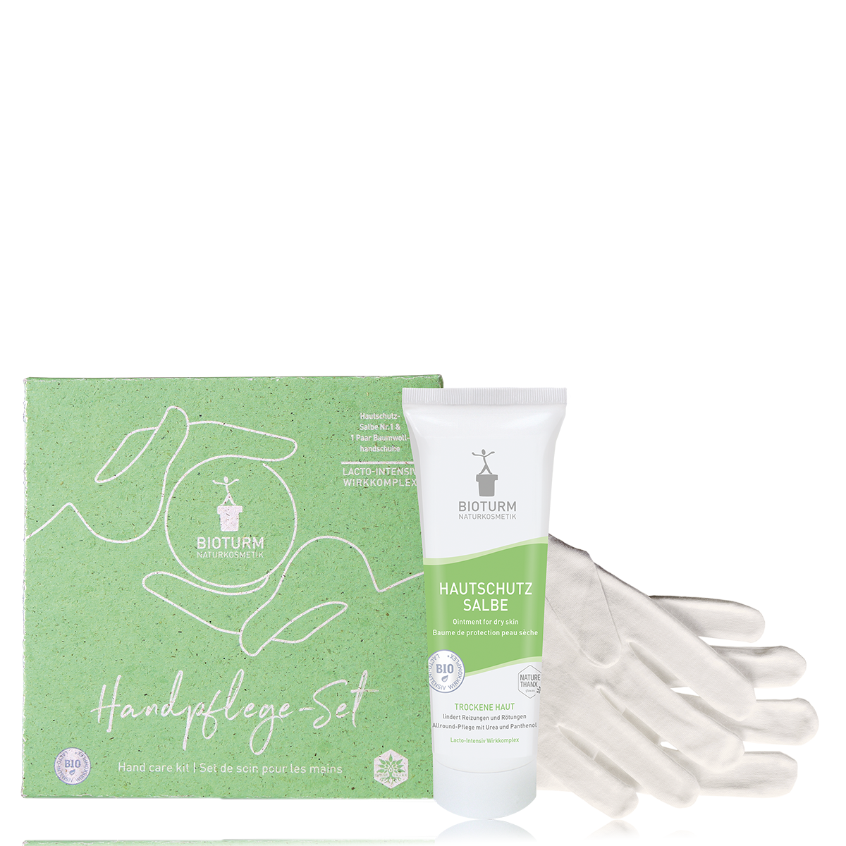 salben handschuhe Bioturm Handpflege-Set Hautschutz-Salbe Nr.1, 50ml inkl. Handschuhen – Gutes-aus-Deutschland