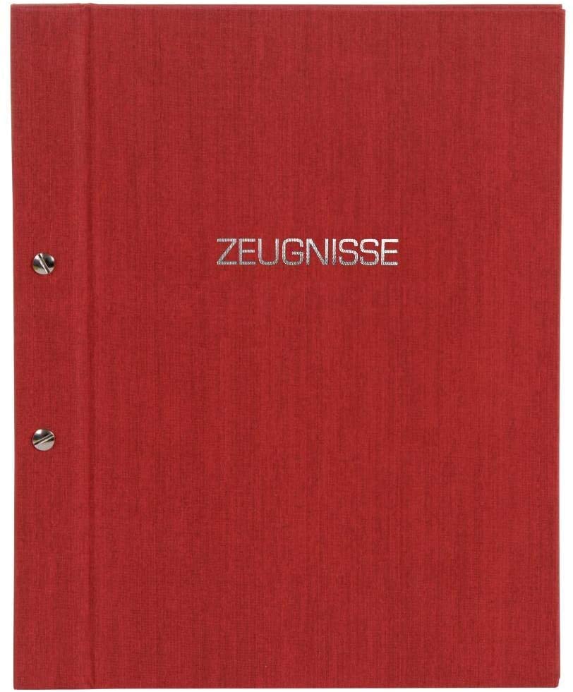 goldbuch Zeugnismappe Colours Leinen rot