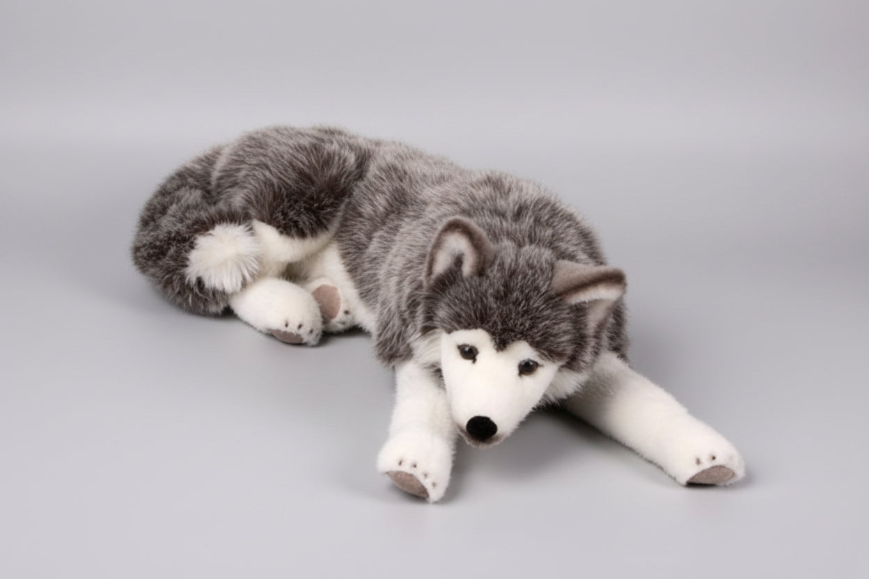 Kösener Plüschtier Husky liegend Kösener Spielzeug Manufaktur Gutes aus Deutschland
