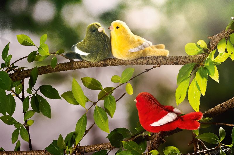 Kösener Plüschtier Kanarienvogel gelb Kösener Spielzeug Manufaktur Gutes aus Deutschland