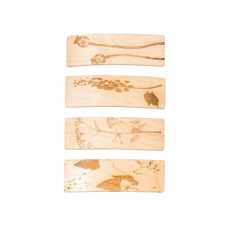 Kost Haarspange, Ahorn mit floralen Motiven, breit 8cm Kost Kamm Gutes aus Deutschland