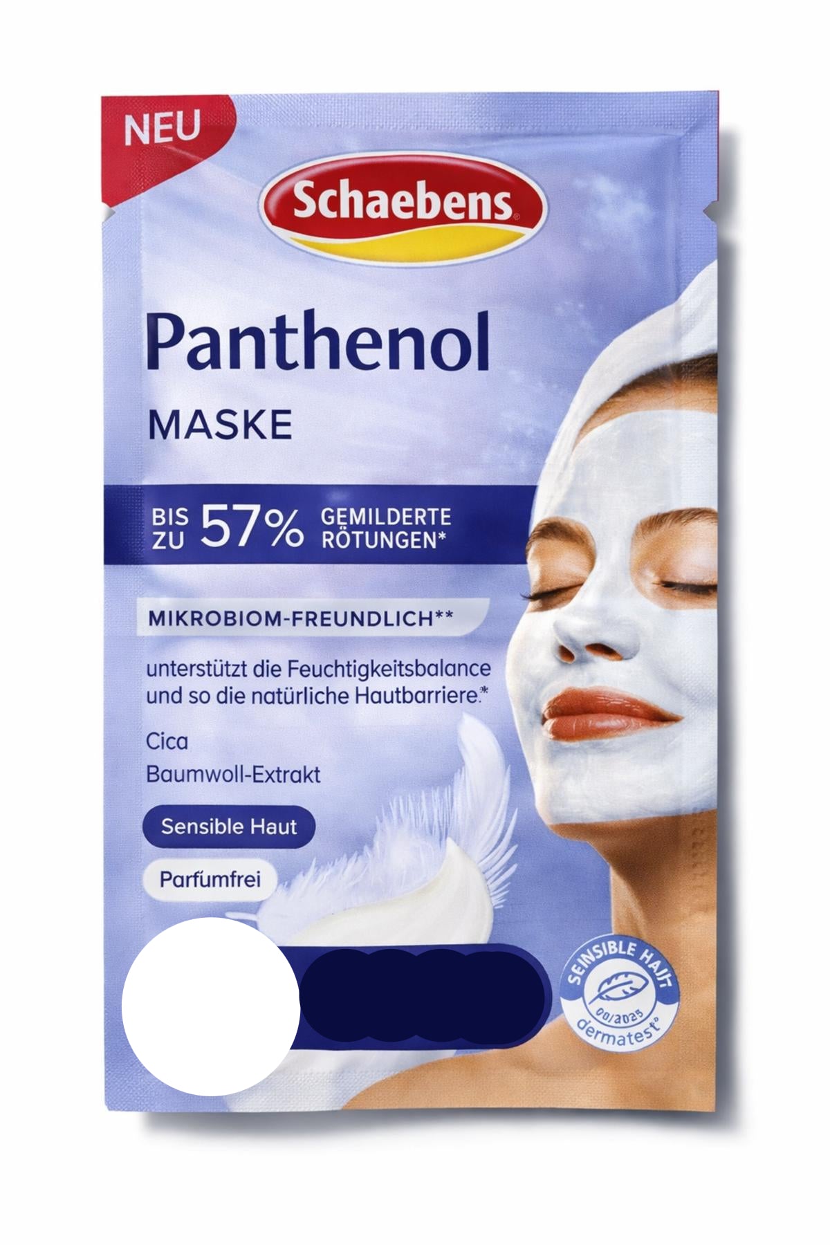 Schaebens Panthenol Maske 2x5ml, für sensible Haut