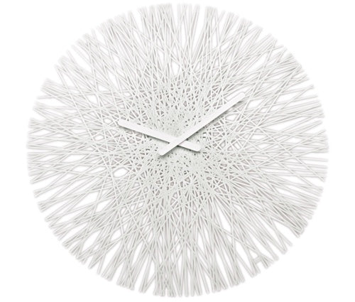 koziol SILK Wanduhr solid weiß