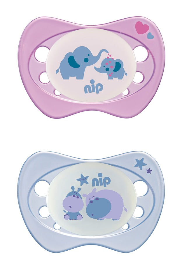 nip Schnuller newborn night Gr. 0, Leuchtschnuller, 2-er Set