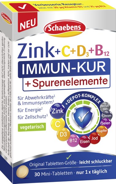 Schaebens Zink - Immun Kur mit 7 Spurenelementen & Vitamin C Schaebens Gutes aus Deutschland