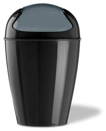 koziol DEL M Schwingdeckeleimer solid schwarz
