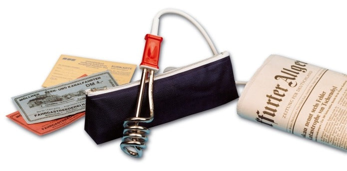 ECE Reisetauchsieder im Reißverschluss Etui mit Überhitzungsschutz