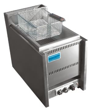 KSF Hochleistungs Gas-Fritteuse Edelstahl mit einem Becken, inkl. Fritteusekorb