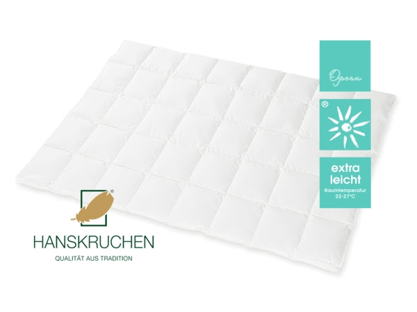 HANSKRUCHEN Daunendecke extra leicht weißer Pilsener Gänseflaum