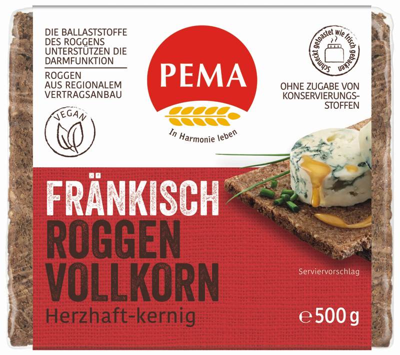 PEMA Fränkisch Roggen Vollkorn - Klassik 3 kg PEMA Gutes aus Deutschland