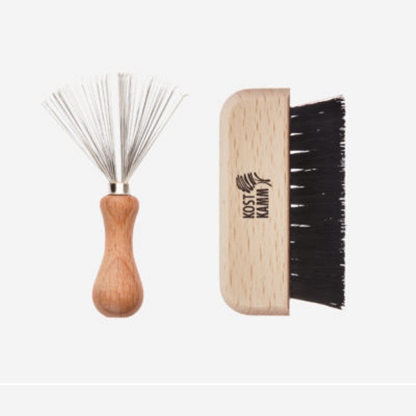 Kost Zubehör Kamm- und Bürstenreingungsset, 2-tlg. braun Kost Kamm Gutes aus Deutschland