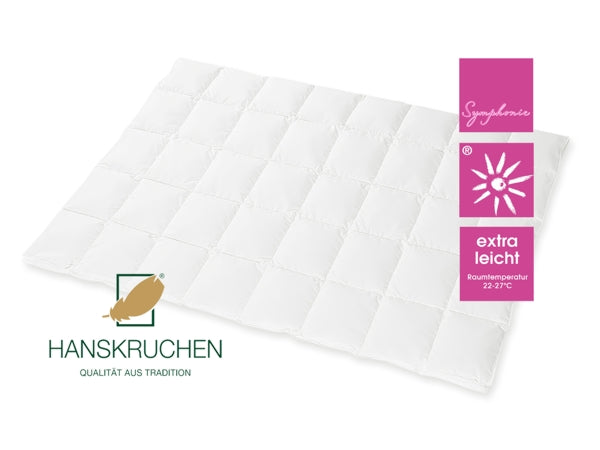 HANSKRUCHEN Daunendecke extra leicht weiße masurische Gänsedaunen