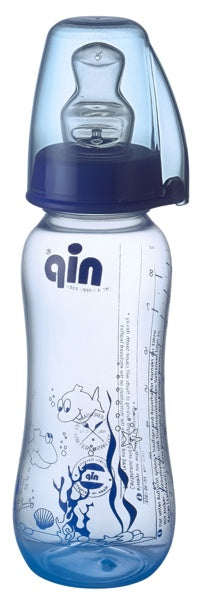 nip 250 ml Fläschchen Trendy Boy, mit Silikon Sauger, Gr. 1 für Milch