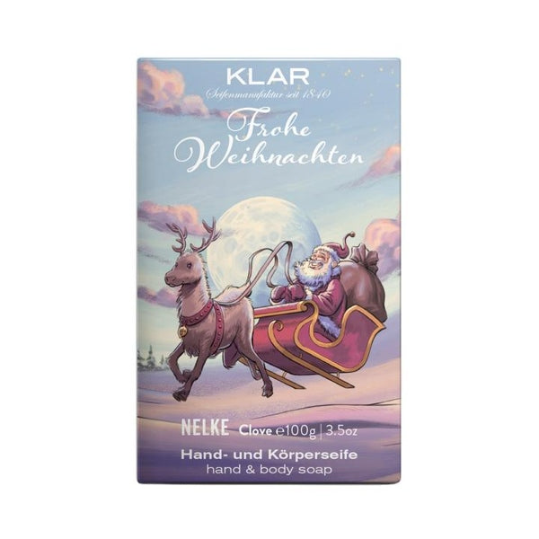 Klar Nelkenseife Weihnachtsedition, palmölfrei 100g Klarseifen Gutes aus Deutschland