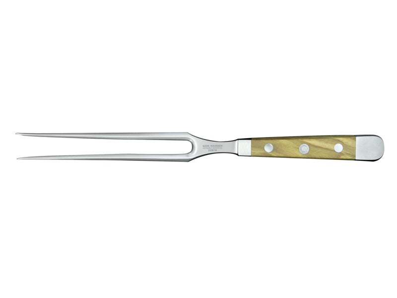 Franz Güde Solingen Serie ALPHA mit Olivenholzgriffen Fleischgabel