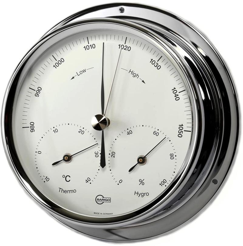 Barigo Serie REGATTA Chrom Schiffsbarometer, Thermometer und Hygrometer