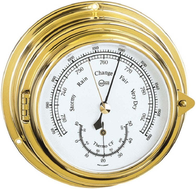 Barigo Serie YACHT Bullaugen-Schiffsbarometer und Thermometer BARIGO Gutes aus Deutschland