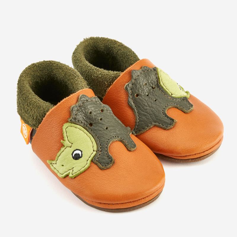 Orangenkinder KIGA Barfußschuhe AMIGO Trixie der Triceratops Orangenkinder Gutes aus Deutschland