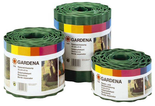 GARDENA Raseneinfassung, grün, Rolle 9 cm hoch, 9 m lang