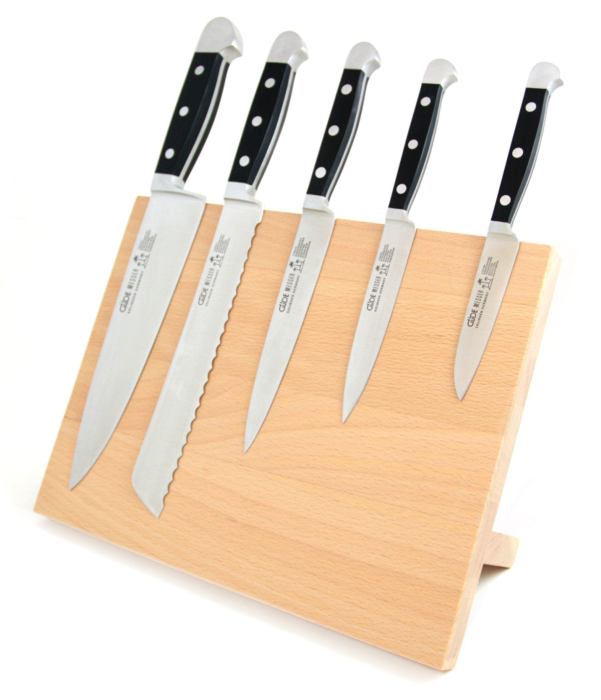 Messerblock Magnet Buche hell oder schwarz
