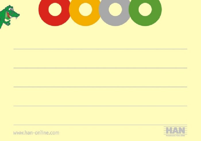HAN CROCO Karteikarten A7, gelb, 100 Stück liniert