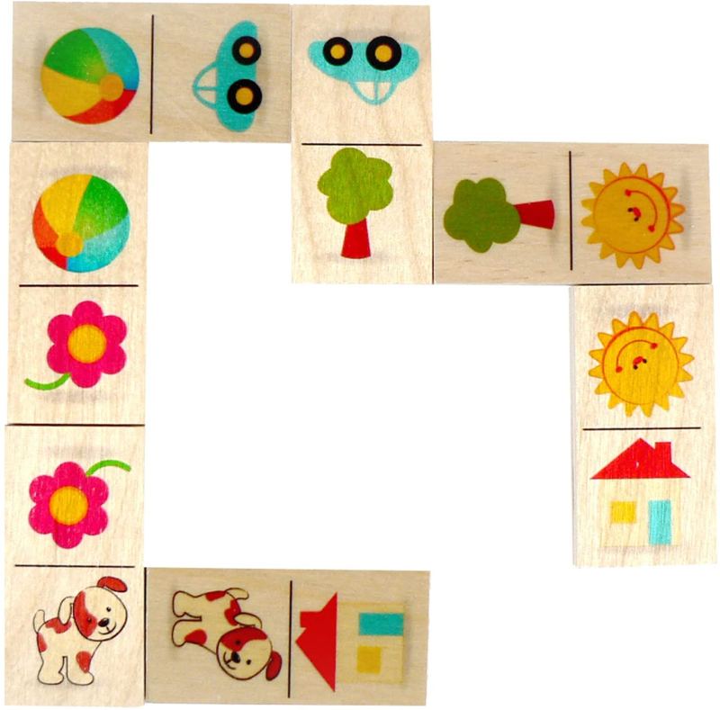 Hess Domino Sonne, 28 Teile, Buchenholz Hess Holzspielzeug Gutes aus Deutschland