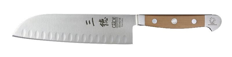 Franz Güde Solingen Serie ALPHA mit Birnenholzgriffen Santoku Kulle
