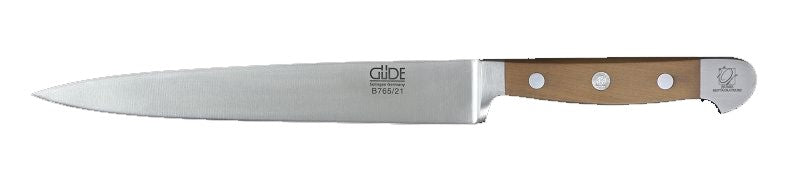 Franz Güde Solingen Serie ALPHA mit Birnenholzgriffen Schinkenmesser