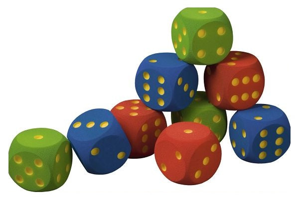 SpielwürfelVOLLEY Schaumstoff Würfel, 16cm Kantenlänge, 3 Stk.