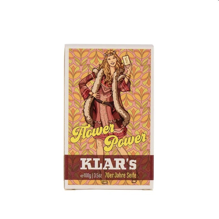 Klar`s Retroseife Flower Power, palmölfrei 100g
