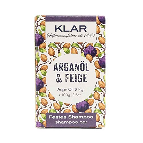Klar festes Pflegeshampoo Arganöl & Feige, 100g