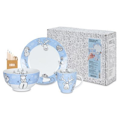 Könitz Kindergedeck Christmas zum Ausmalen, 3-tlg.