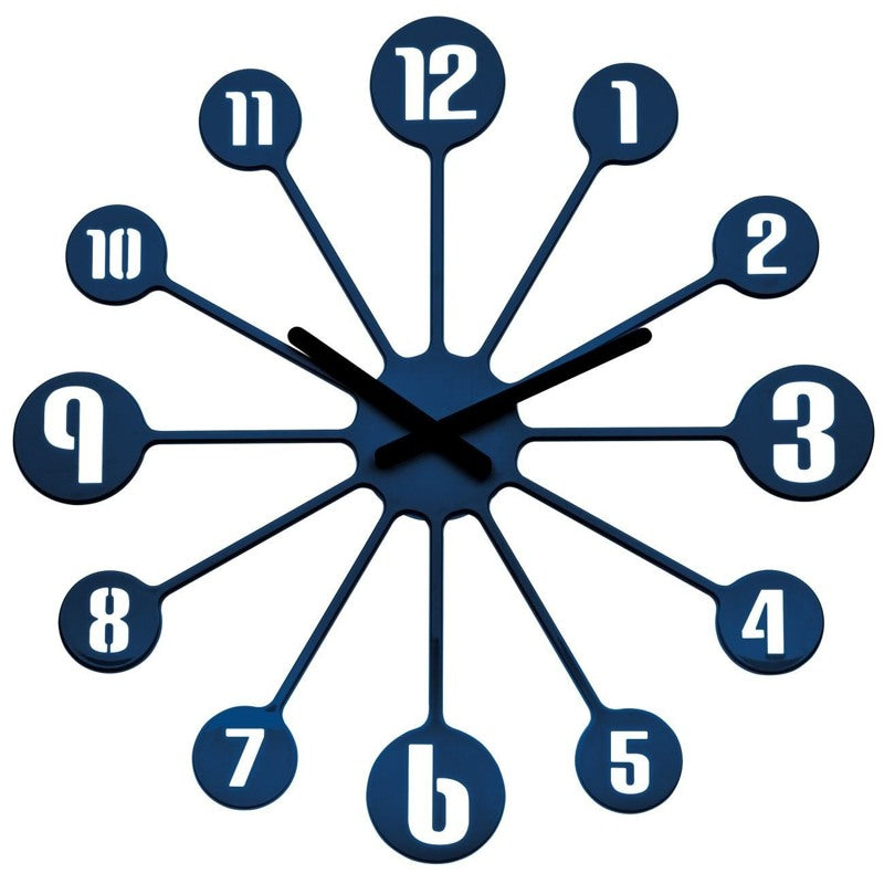 koziol Pinball Wanduhr dunkelblau