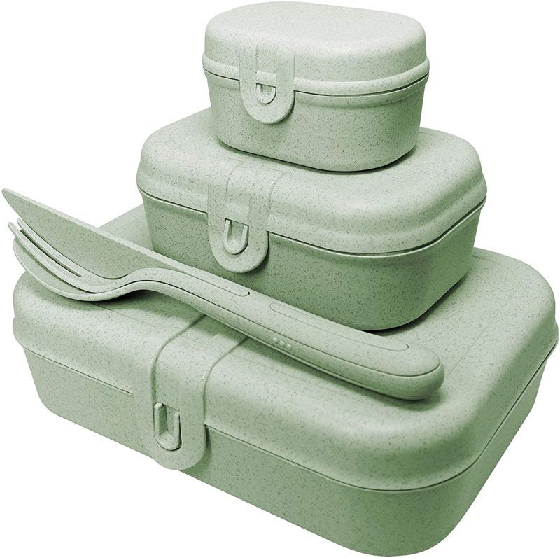 koziol Lunchbox Set Pascal ready inkl. Besteck organic green koziol Gutes aus Deutschland