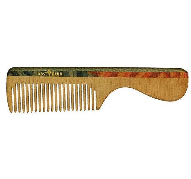 Kost Griffkamm mit bunter Leiste, grob 16cm braun Kost Kamm Gutes aus Deutschland