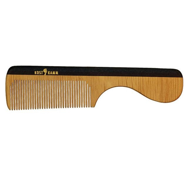 Kost Griffkamm mit bunter Leiste, fein 16cm braun