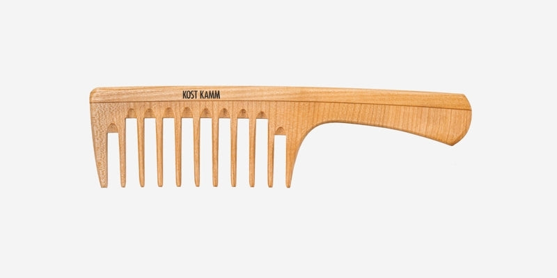 Kost Lockenkamm mit Griff natur, extrem-grob, 24cm braun