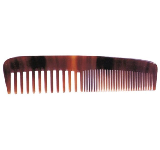 Kost Frisierkamm, Horn, grob/extra grob, 15,5cm braun