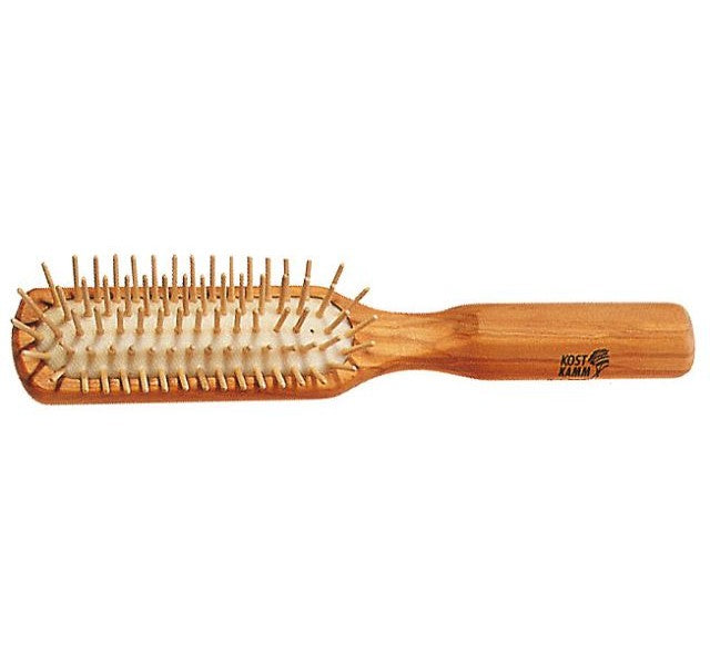 Kost Holzbürste aus Olivenholz, 5-reihig mit geraden Holznoppen braun Kost Kamm Gutes aus Deutschland