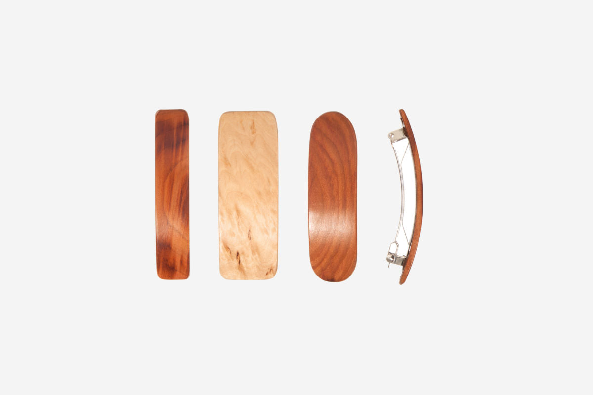 Kost Haarspange aus Holz, 8cm 3 Ausführungen braun