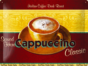 Nostalgic Art Blechschild Cappuccino, 30 x 40 cm
