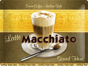 Nostalgic Art Blechschild Latte Macciatto, 30 x 40 cm
