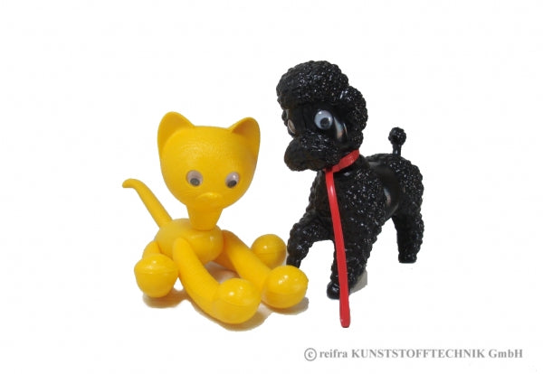 reifra Pudel Flocky & Katze Minka, Set - das Kult-Spielzeug Reifra Gutes aus Deutschland
