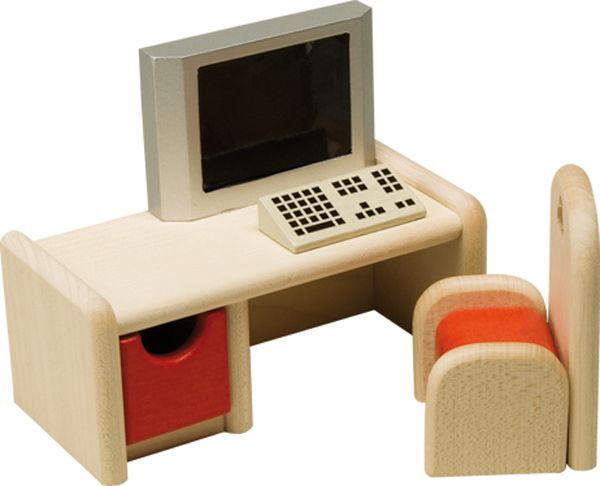 Rülke Holzspielwaren Schreibtisch mit Computer & Stuhl Rülke Gutes aus Deutschland
