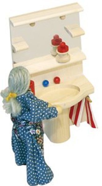Rülke Holzspielwaren Waschbecken mit Spiege l"Rustikal" Rülke Gutes aus Deutschland