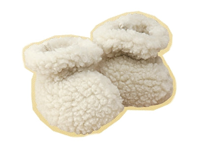 Saling Babyschuhe Wollflor natur